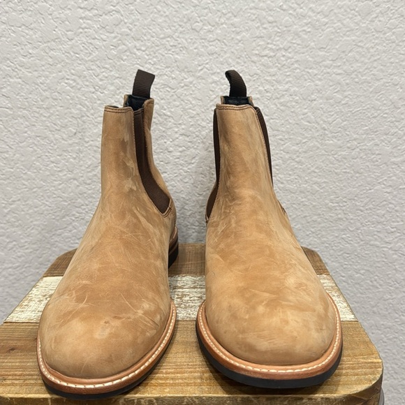 Nisolo Marco All Weather Leather Chelsea Boots Almond Size 12.5 - Picture 3 of 9